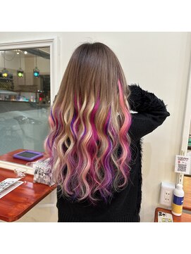 クラナ(clana) pink×purple 派手髪カラー