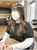 学校でも結んで隠せるインナーカラーベージュ　表参道美容室