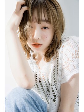 リノナ(Linona) 小顔効果 柔らかパーマ ハイライトグレージュ 【リノナ 銀糸町】