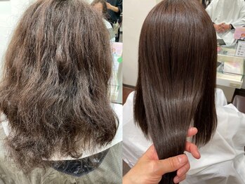 ピカイチ(pikaichi)の写真/ノンダメージサロンでしかできない髪質改善効果のある縮毛矯正で、憧れの美髪が長く続く♪