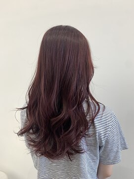 アドラーブル 長岡リバーサイド千秋店(adorable) ロングレイヤー×ブリーチなしチェリーピンク