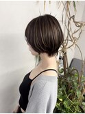 ハイライトカラーダブルカラーショートヘアショートボブカット