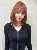 ロンド マーレ 天神大名店(Lond mare) 大人かわいいミディアムレイヤー/ピンクベージュ