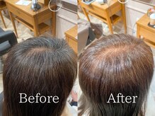 伸びた時に気になる根本の白髪も...