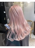ピンクカラーホワイトピンクペールピンク暖色ハイトーンブリーチ