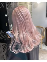 ヲタク(wotaku.)&nbsp;ピンクカラーホワイトピンクペールピンク暖色ハイトーンブリーチ