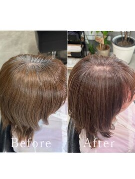 ティダスマイル 吉祥寺店(tida smile) 白髪ぼかしハイライトお客様スタイル/BeforeAfter