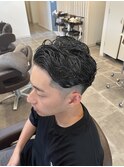ビジネスリバースショート　ツーブロック