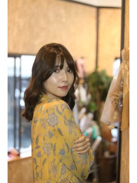 ポルコ(porco.) 小顔前髪ワンカールレイヤーカット黒髪ネビージュボブルフ2