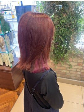 ピュア ポイント 和光店(PURE POINT) 切りっぱなしボブ/ブリーチ無しカラー/インナーカラー