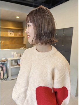 ヘアー アイス ルーチェ(HAIR ICI LUCE) くすみベージュカラーミルクティーベージュカラー/中西