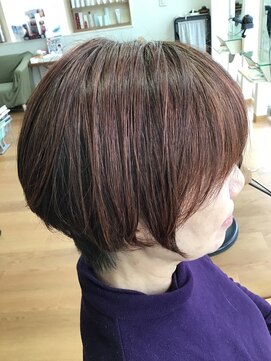 フープ(hoop) ノンジアミンカラーでもハイライトを使ったフープデザインカラー