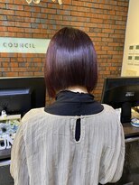 ヴァンカウンシル 松本店(VAN COUNCIL)&nbsp;【tomoe】切りっぱなしボブ／こっくりレッドブラウン