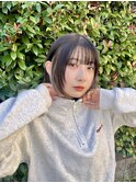 顎ラインボブ イヤリングカラー シルバーカラー