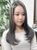 ベルヘアーデザイン 堺東(Belle hair Design)&nbsp;レイヤーカットハイライトオリーブアディクシーカラー堺東