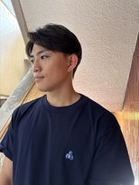 オスマン 御茶ノ水神保町店(Osmann)&nbsp;フェザーパーマグレーブルーカラー刈り上げショートバング