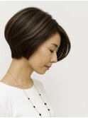 市川ショートヘアショートボブショートカット白髪染めハイライト