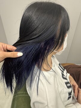 ヘアーアンドビューティーザ エフ(Hair Beauty the F) /ブルーブラックインナーカラー/