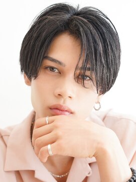 カライング(ing) スーツ短髪ツーブロック束感モテる黒髪シークレットパーマ流行