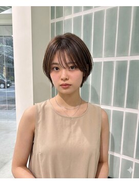 髪質改善縮毛矯正ダブルカラーハイライトショートカット30代40代