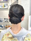 ヘアセット 結婚式ヘア 和装ヘア 着物ヘア シニヨン お団子ヘア