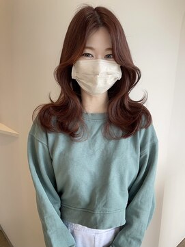 クム(QUMU) ピンクベージュ×レイヤーカット