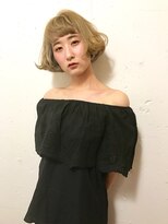 ディーカヘアーセンダイ(Di KA HAIR sendai)&nbsp;ベージュカラー × 切りっぱなしタンバルモリ