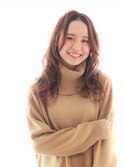 大人かわいい無造作カールとデザインカラー小顔ボブディ