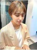 【表参道sheta/中澤】こなれヘアマロンベージュ 小顔ショート