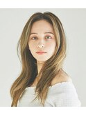 ニュアンスロングレイヤー/ミルクティーアッシュ/20代30代40代