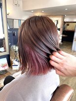 ラポール(RAPPORT)&nbsp;切りっぱなしボブ×インナーピンク