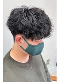 ツイストスパイラルパーマ/ツーブロック刈り上げ/マッシュパーマ