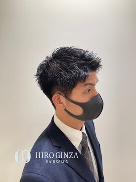 ヒロギンザプレミアムバーバースパ パレスホテル店(HIRO GINZA) ビジネスショート×スーツ