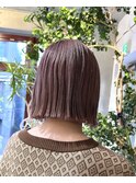 ラベンダーミルクティーダブルカラーケアブリーチインナーカラー