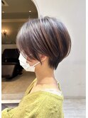 小顔ナチュラルショート20代30代40代くびレイヤーショート