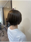 丸みショート/オリーブベージュ