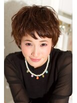 プシュケ(PSYCHE)&nbsp;ピンクバイオレット大人可愛いゆるふわチャンモリパーマボブ