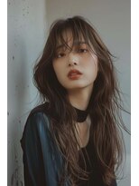 ラナ 新宿(lana)&nbsp;ウルフレイヤー/顔まわり/ロング/前髪無し/【lana hair 新宿】