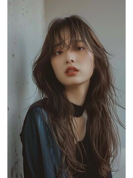 ラナ 新宿(lana) ウルフレイヤー/顔まわり/ロング/前髪無し/【lana hair 新宿】