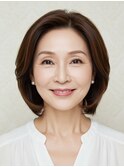 60代にオススメ★上品ふんわりレイヤーボブ