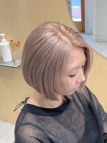 スタン 渋谷(Stam)&nbsp;ミルクティーベージュボブダブルカラーケアブリーチダブルカラー