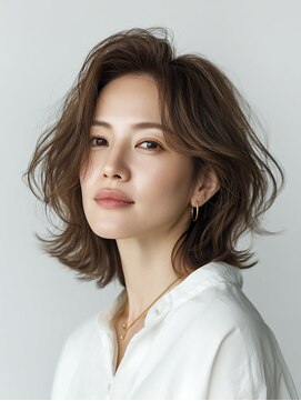 ビフィーノ リルネ(Bifino Rilune) クラゲヘアー/小顔/ココアベージュ/オリーブグレー/川西