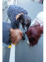 ワビ(wabi)&nbsp;orange beige + blue silver + cassis pink