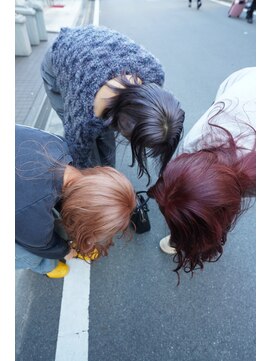 ワビ(wabi) orange beige + blue silver + cassis pink