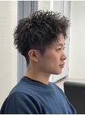 スパイキーショート ランダムパーマ 鹿児島メンズ