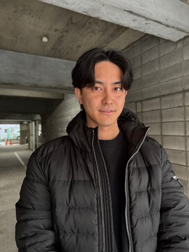 ニトバイアンキシム メンズ(nit by AHNKISM) ニュアンスパーマcenter part