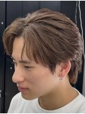 ナチュラルフェザーパーマセンターパート