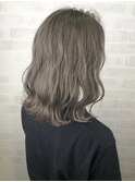 ラフウェーブ_透け感グレージュ