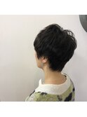 【Jour京都:北谷】ふんわりパーマのショートヘア
