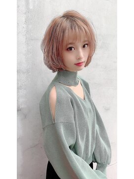 マリアバイアフロート(Maria by AFLOAT) 【shige】濡れ髪くすみブルーオリーブカラーレイヤーミディアム